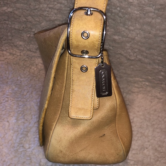 Vintage Coach Leather Shoulder Bag Purse - Picture 10 of 15